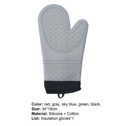1Pc Oven Mitt Silicone Extra Length - Gray