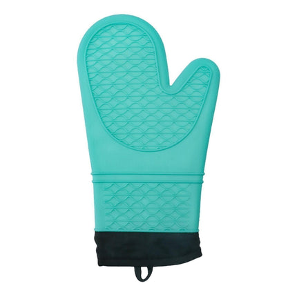 1Pc Oven Mitt Silicone Extra Length - Green