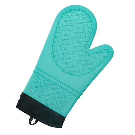 1Pc Oven Mitt Silicone Extra Length - Green