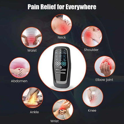 Portable Digital Massage Therapy Machine, USB Rechargeable Dual User Electric Pulse Massager for Neck Waist Knee Joint Soreness