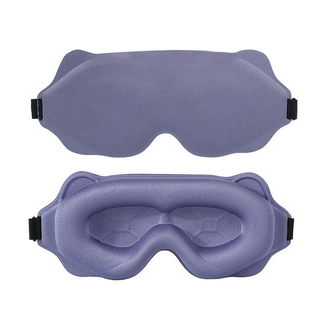 3D Contoured Sleep Mask, Breathable Fabric with Adjustable Strap, Light-Blocking Eye Mask for Sleeping, Napping, and Travel - Purple