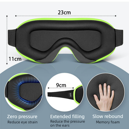 3D Contoured Memory Foam Sleep Eye Mask, Zero Pressure Breathable Mesh Eye Cover with Adjustable Strap for Travel, Naps, and Night Sleep - Purple