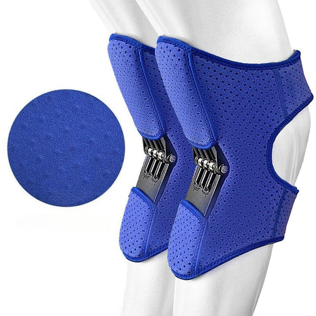 2-Pack - Bionic Exoskeleton Knee Booster Brace, Spring Support Knee Pad for Seniors: Climbing, Lifting, and Sports—Joint Relief (Blue)