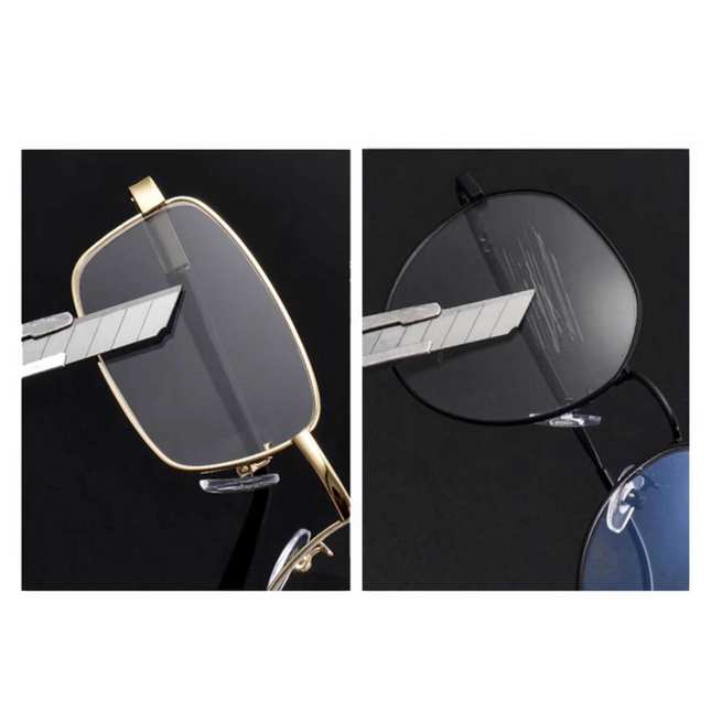 +2.00 Diopter Metal Portable Foldable Anti-Blue Light Reading Glasses, Lightweight Compact Readers for Seniors - Gold