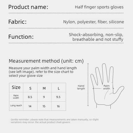 Gray - Size M - Women's Half-Finger Fitness Gloves, Silicone Anti-Slip Breathable Gloves for Yoga, Cycling, and Sports