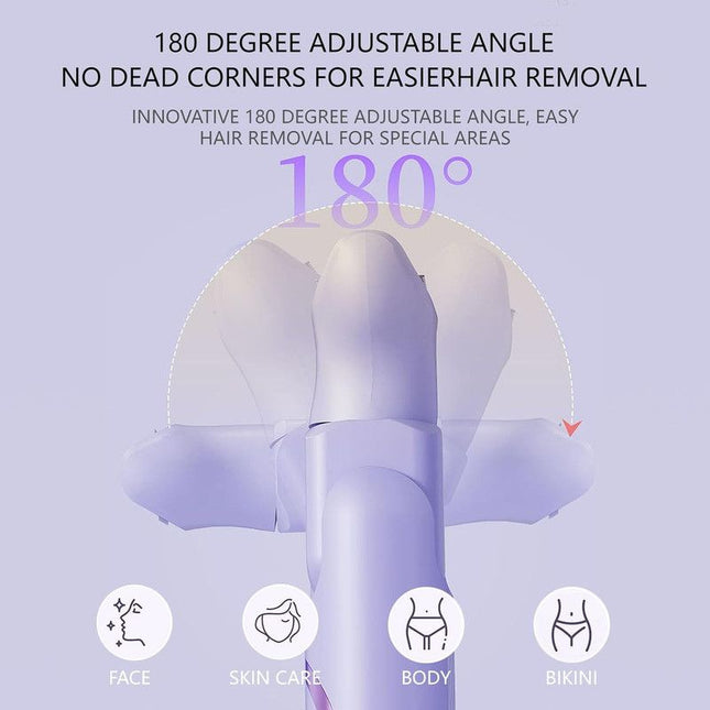 Digital Display Type-C Multi-Functional Electric Hair Remover for Women – Pink