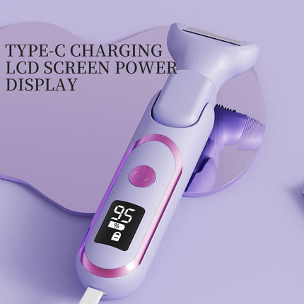 Digital Display Type-C Multi-Functional Electric Hair Remover for Women – Pink