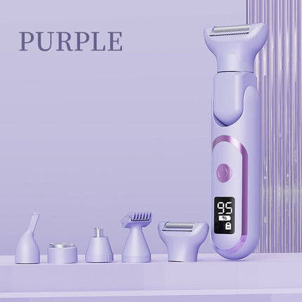 Digital Display Type-C Multi-Functional Electric Hair Remover for Women – Purple