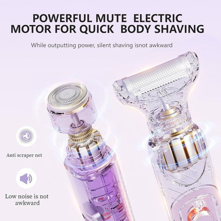 Digital Display Type-C Multi-Functional Electric Hair Remover for Women – Purple