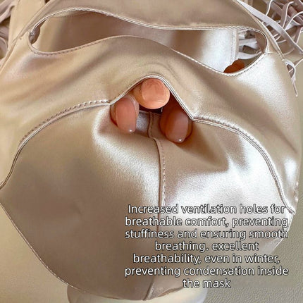 Mulberry Silk Sun Protection Face Mask – UV Blocking Breathable Dust Mask for Outdoor Cycling (Short Style, Gray)