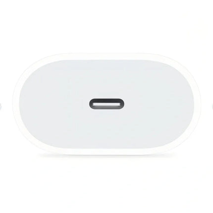 20W USB-C Fast Charger with 1m Cable - White, Compatible with iPhone 15/16/17