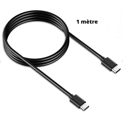 25W USB-C Fast Charger - Black, 1m Cable, Compatible with Samsung