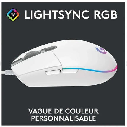 Logitech G203 LIGHTSYNC Wired Gaming Mouse - White