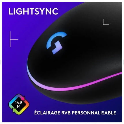 Logitech G203 LIGHTSYNC Wired Gaming Mouse - Black