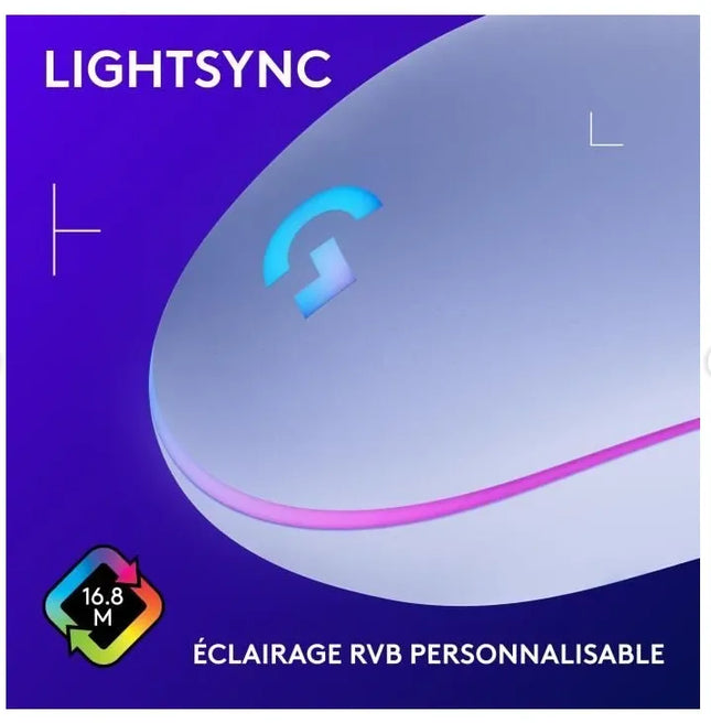 Logitech G203 LIGHTSYNC Wired Gaming Mouse - Lilac