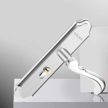 Keyed Entry Door Lock Silent Double Latch Irregular Stainless Steel Door Handle Lock for Bedroom Hotel Balcony