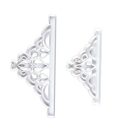 2 Pcs Crown Cutters Set Princess Crown Mold Tiara Cutter Cake Decorating Mold for DIY Birthday Party Dinner