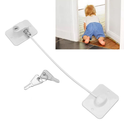 Cable Restrictor Lock Key Unlocking Window Lock Cable Restrictor Child Safety Lock for Refrigerators Doors Drawers