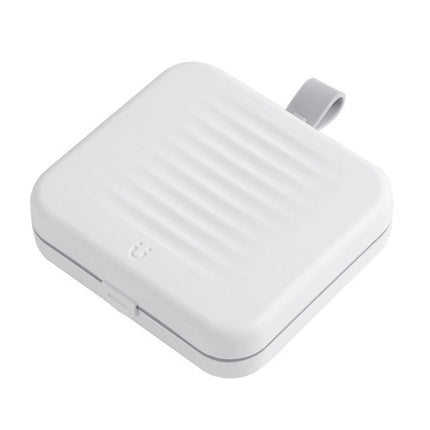 Magnetic Suction Sewing Box Portable Small Double Layer Magnetic Sewing Box Kit for Home Dormitory Travel White