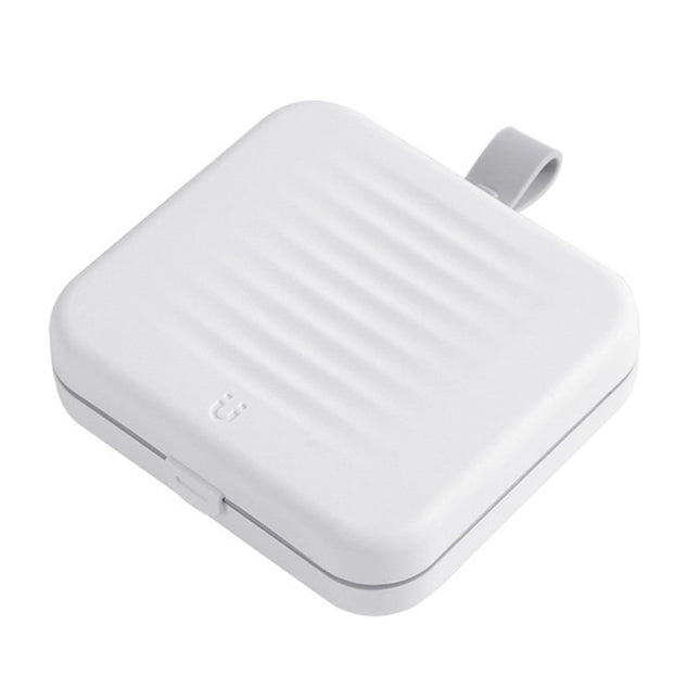 Magnetic Suction Sewing Box Portable Small Double Layer Magnetic Sewing Box Kit for Home Dormitory Travel White