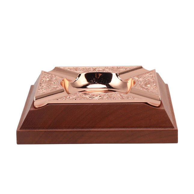 Engraved Print Cigar Ashtray Plated Vintage Practical Household Cigarette Ashtray for Home Copper Plating