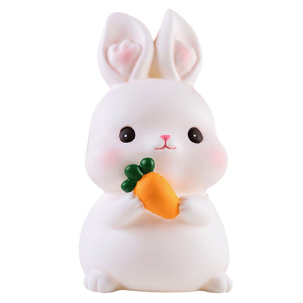 Kids Piggy Bank Cute Cartoon Money Coin Bank Anti Fall Vinyl Resin Money Bank for Boys Girls Bunny