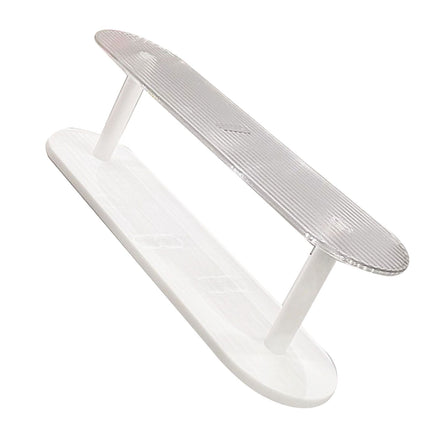 Figure Display Rack White Transparent Large Capacity Plastic Skin Care Rack Cosmetic Holder Stand Double Layer