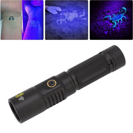 Portable 365nm UV Flashlight LED Black Light Torch for Pet Urine Detection Mineral Resin Solidified Scorpion
