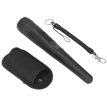 Metal Detector Professional High Sensitivity Portable Handheld Metal Detector with LCD Display Flashlight Function Black