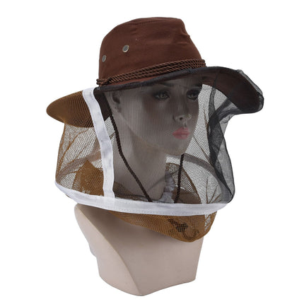 Beekeeper Cowboy Hat Tightening Design Breathable Mesh Beekeeping Veil Hat for Beekeepers Fishermen Hunters Campers