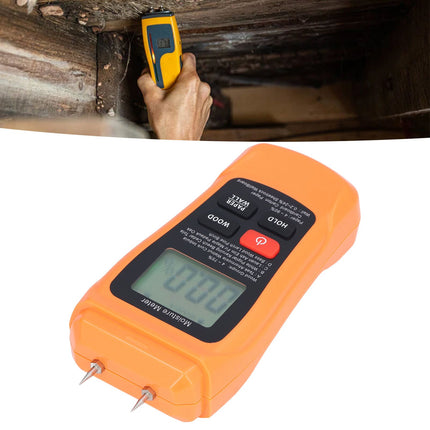 MT18 Digital Moisture Detector Backlit LCD Display Wood Moisture Meter for Wood Building Material Paper Floor