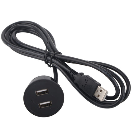2 USB Charging Socket with 1.5m Cable Embedded Installation 5V 1A Multipurpose for Mobile Phone Cameras TabletUSB Output