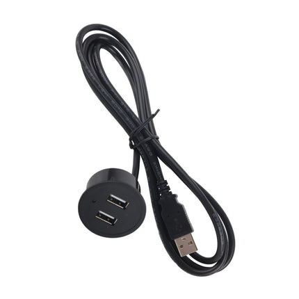 2 USB Charging Socket with 1.5m Cable Embedded Installation 5V 1A Multipurpose for Mobile Phone Cameras TabletUSB Output
