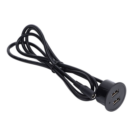 2 USB Charging Socket with 1.5m Cable Embedded Installation 5V 1A Multipurpose for Mobile Phone Cameras TabletDC5521 Output