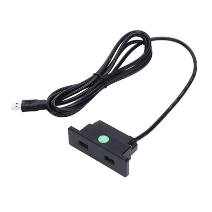 Recessed USB Power Strip Outlet 5V 2.5meter Dual USB Ports Charging Sofa Socket ABS Embedded USB Charging Socket for Phone