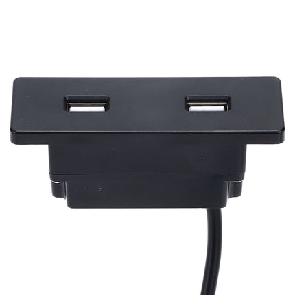 Recessed USB Power Strip Outlet 5V 2.5meter Dual USB Ports Charging Sofa Socket ABS Embedded USB Charging Socket for Phone