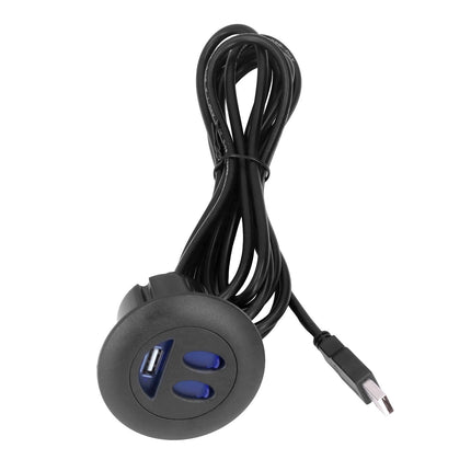 5V USB Charging Socket Outlet with 2.5m/8.2ft Power Cord Embedded Installation for Home Bedside Sofa Recliner