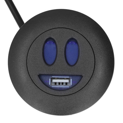 5V USB Charging Socket Outlet with 2.5m/8.2ft Power Cord Embedded Installation for Home Bedside Sofa Recliner