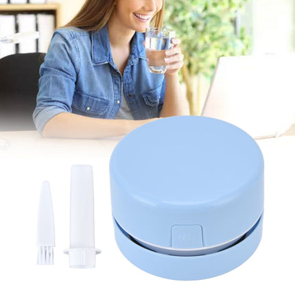 Desktop Dust Collector Table Dust Cleaner USB Charging Portable Mini Dust Catcher for Office HouseholdBlue