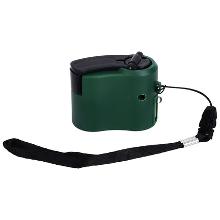 USB Hand Crank Phone Charger 3 to 8h Standby Time LED Light Portable Mobile Phone Emergency Charger for Outdoor Hiking Green