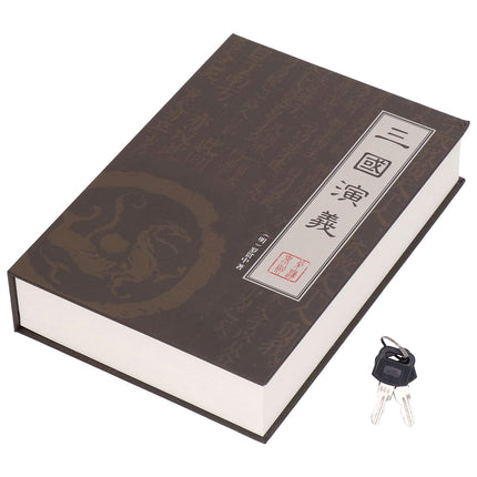 Diversion Book Safe Metal Lifelike Book Money Coin Box with Key Lock for Jewelry Cash Credit CardsRomance of The Three Kingdoms