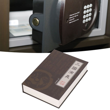 Diversion Book Safe Metal Lifelike Book Money Coin Box with Key Lock for Jewelry Cash Credit CardsRomance of The Three Kingdoms
