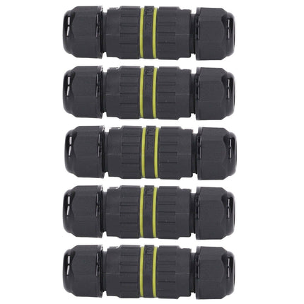 5Pcs Outdoor Electrical Cable Connector IP68 Waterproof 3 Core Wire Connectors 7‑10mm
