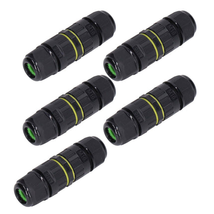 5Pcs Outdoor Electrical Cable Connector IP68 Waterproof 3 Core Wire Connectors 7‑10mm