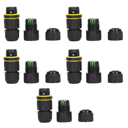 5Pcs Outdoor Electrical Cable Connector IP68 Waterproof 3 Core Wire Connectors 7‑10mm