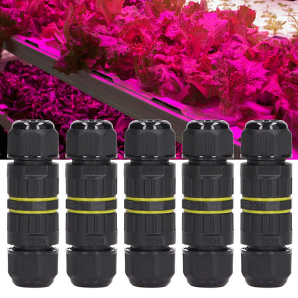 5Pcs Outdoor Electrical Cable Connector IP68 Waterproof 3 Core Wire Connectors 7‑10mm