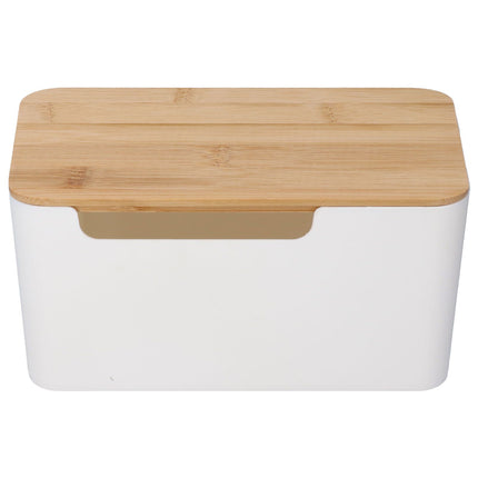 Cable Box Small Cable Management Box with A Wooden Lid for Cord Hider TV Wires Routers Computers Wires Home and Office