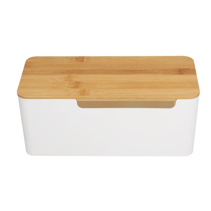Cable Management Box Stylish Extension Socket Cord Organizer Box with Cover for Router Desk Power Strip