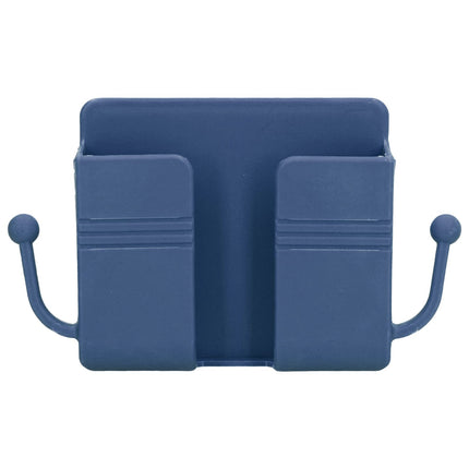 Wall Mounted Storage Box Multifunctional Phone Charging Wall Mount Holder for Bed Bathroom Kitchen OfficeBlue