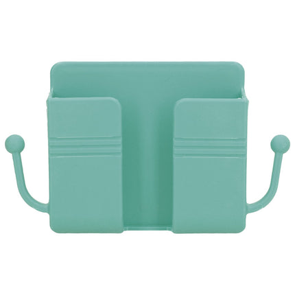 Wall Mounted Storage Box Multifunctional Phone Charging Wall Mount Holder for Bed Bathroom Kitchen OfficeGreen